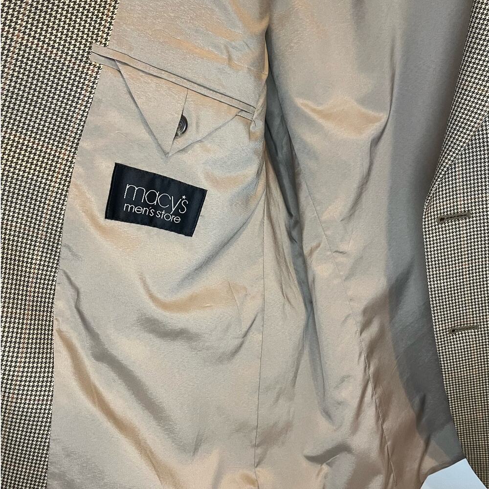 Lauren Ralph Lauren Houndstooth Sports Coat 100% Wool Size 46 Regular Academia - Picture 9 of 9